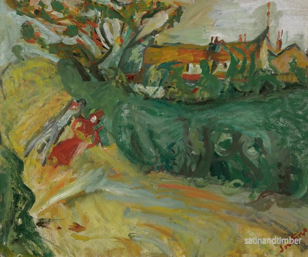 Reproduktion av målningen Promenad vid byn - Chaïm Soutine - Bild 2