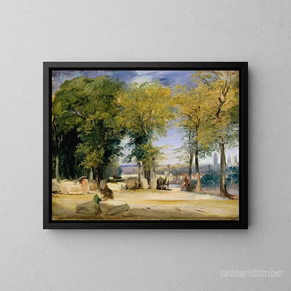 Reproduktion av målningen Vue près de Rouen - Richard Parkes Bonington