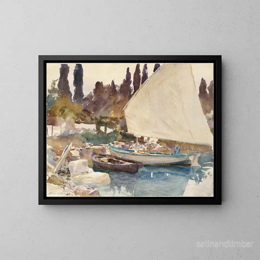 Reproduktion av målningen Båtar - John Singer Sargent