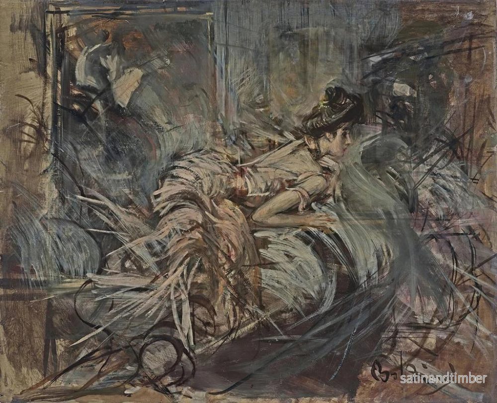 Reproduktion av målningen Le modèle de l'artiste - Giovanni Boldini - Bild 2