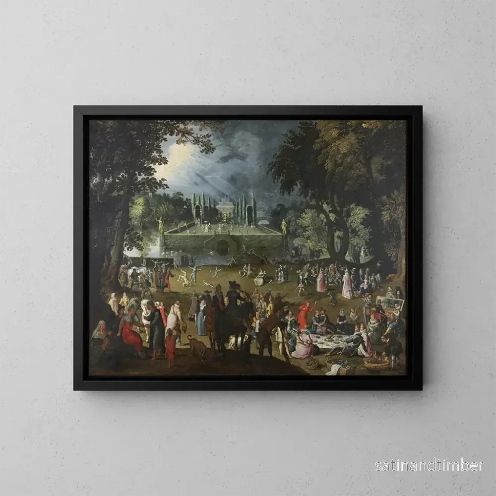 Reproduktion av målningen La fête - Sebastian Vrancx