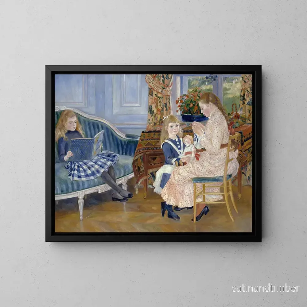 Reproduktion av målningen L'Eftermiddagen för barnen i Wargemont - Pierre-Auguste Renoir