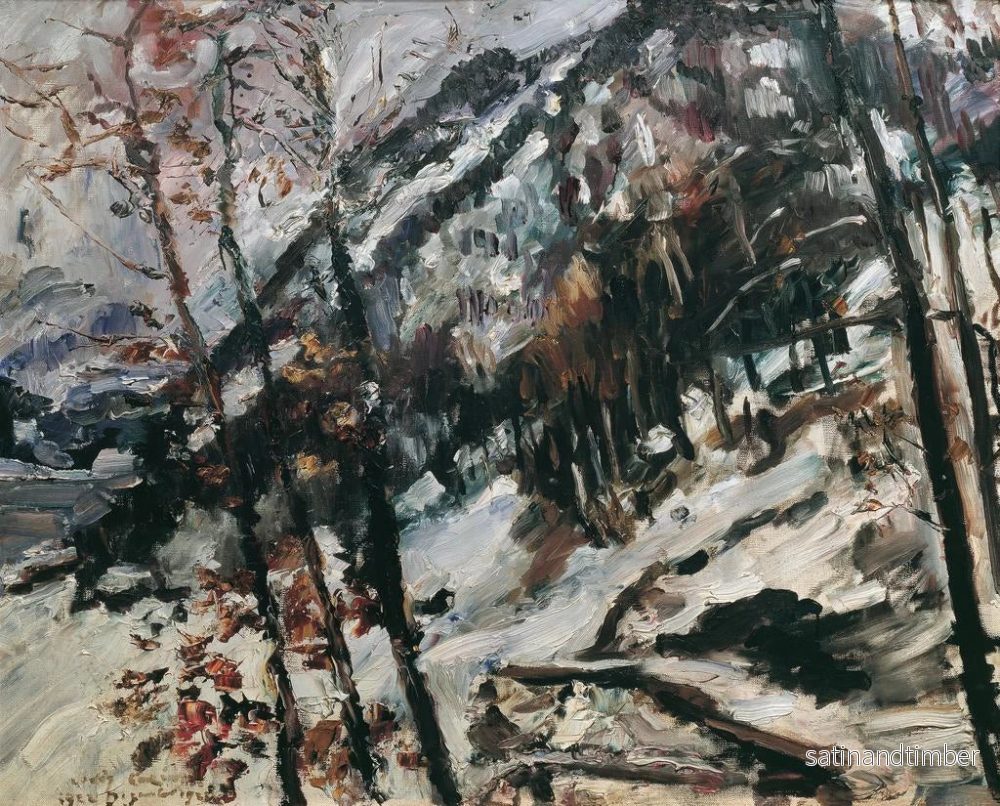Reproduktion av målningen Le duché au Walchensee dans la neige - Lovis Corinth - Bild 2
