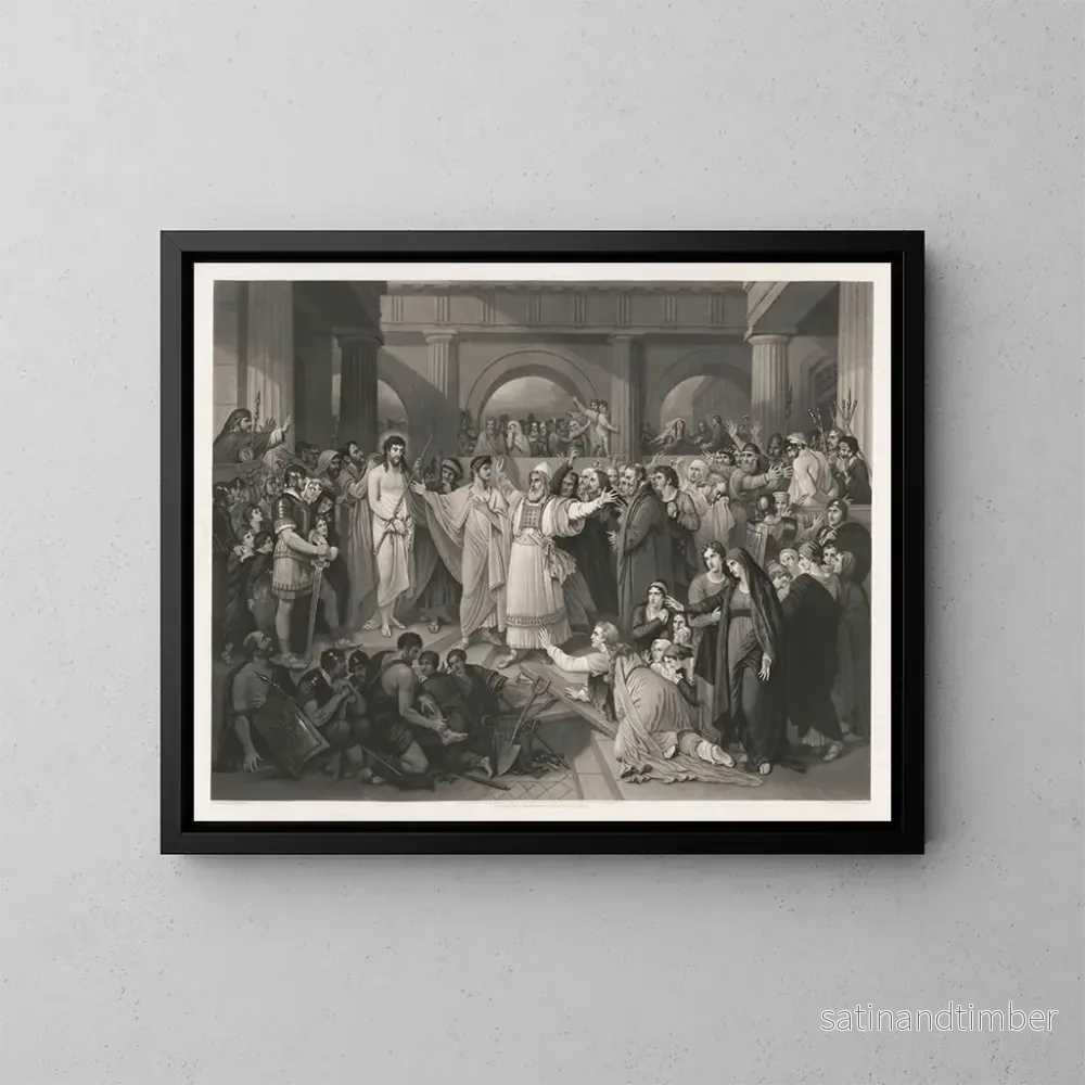Reproduktion av målningen Christ avvisad - William M. Bradley Brothers