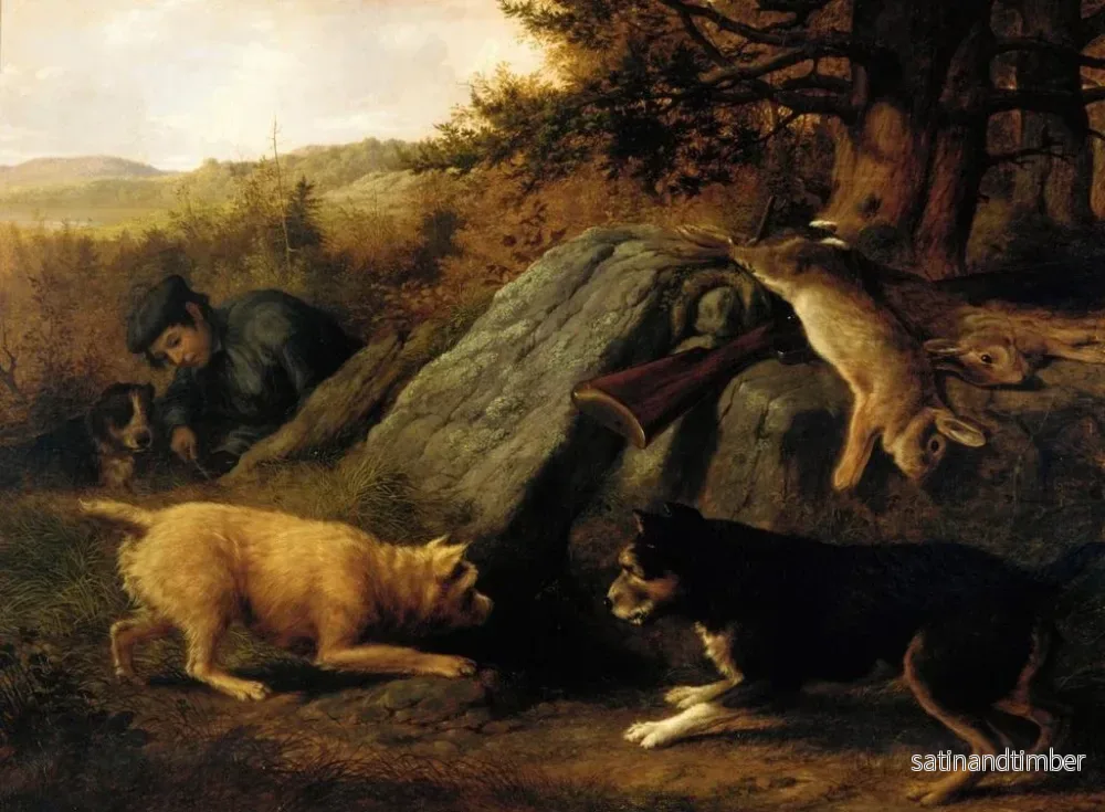 Reproduktion av målningen Les chasseurs de lapins - Thomas Hewes Hinckley - Bild 2