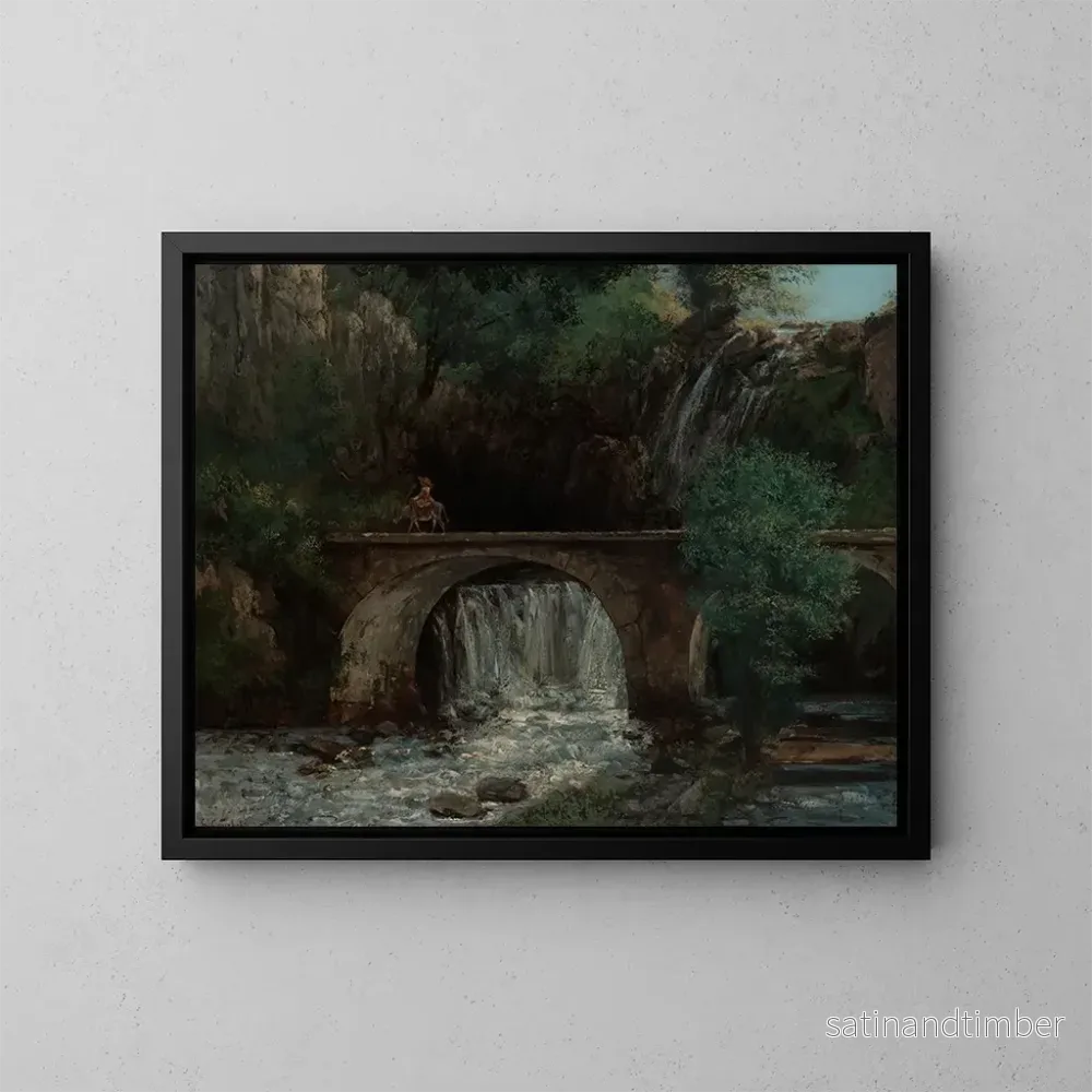 Reproduktion av målningen Le Grand Pont - Gustave Courbet