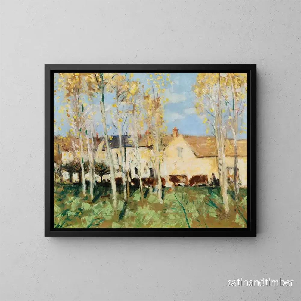 Reproduktion av målningen Misy-sur-Yonne - Pierre-Eugène Montzin