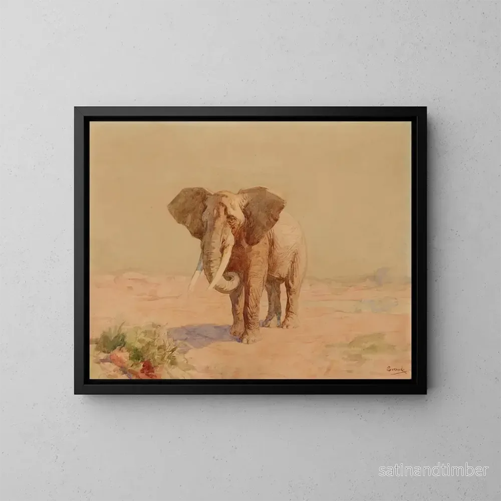 Reproduktion av målningen Elefant - Gustave Surand