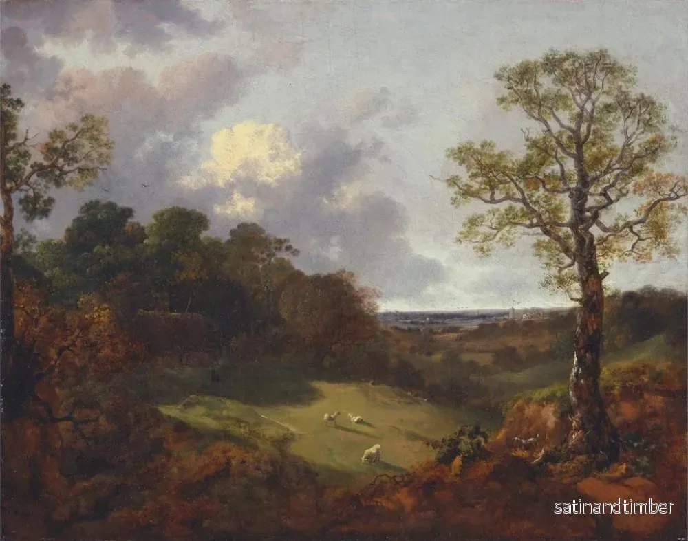Reproduktion av målningen Landskapslandskap med en stuga och en herde - Thomas Gainsborough - Bild 2