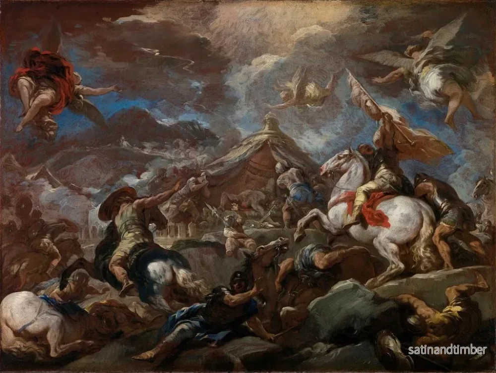 Reproduktion av målningen La découverte du corps d'Holoferne - Luca Giordano - Bild 2
