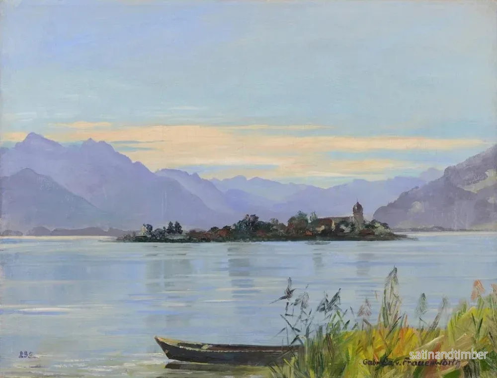 Reproduktion av målningen Vue sur Frauenchiemsee - Gabriela von Frauenwörth - Bild 2