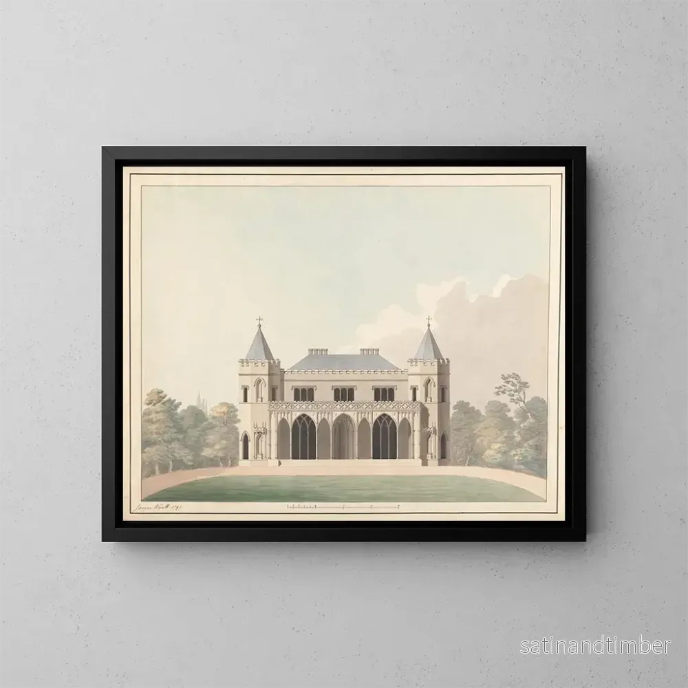 Reproduktion av målningen Elevation av den lilla Frogmore - James Wyatt