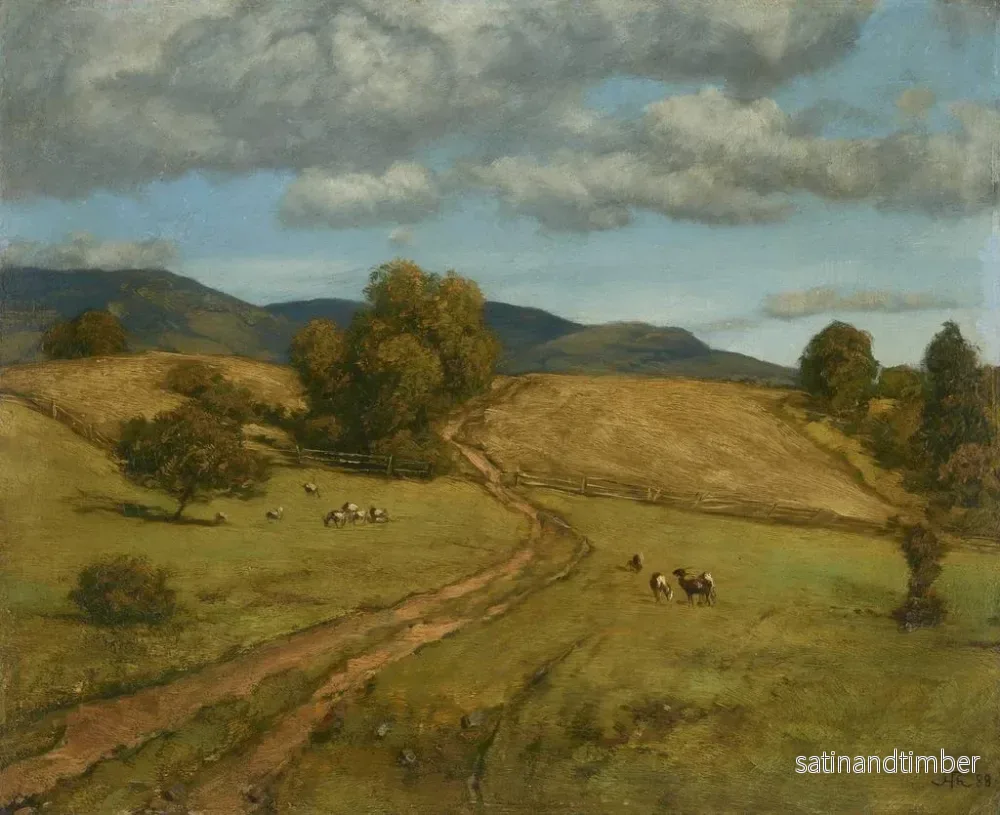 Reproduktion av målningen av Höjderna i Svartskogen på en molnig dag - Hans Thoma - Bild 2