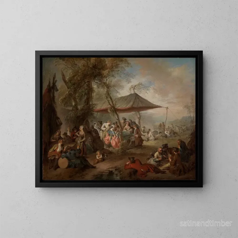 Reproduktion av målningen Glädjeämnen i soldaternas liv - Jean-Baptiste Pater