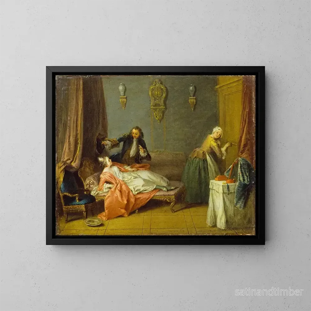 Reproduktion av målningen Le Boudoir - Jean-Baptiste Pater