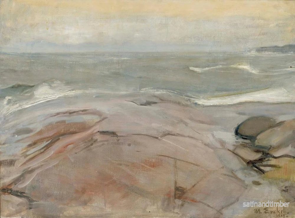 Reproduktion av målningen Landskapsmålning med maritim utsikt från Suursaariön - Magnus Enckell - Bild 2