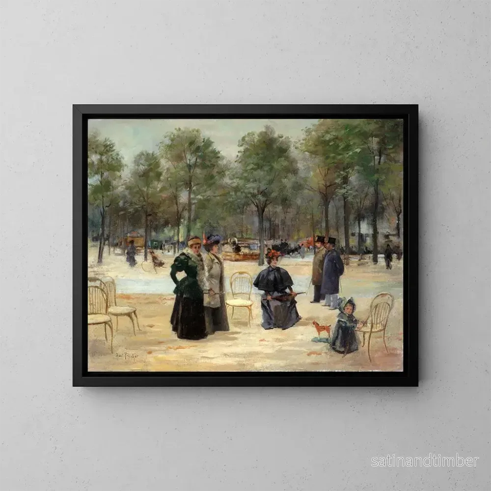 Reproduktion av målningen Aux Champs-Élysées - Louis Abel-Truchet