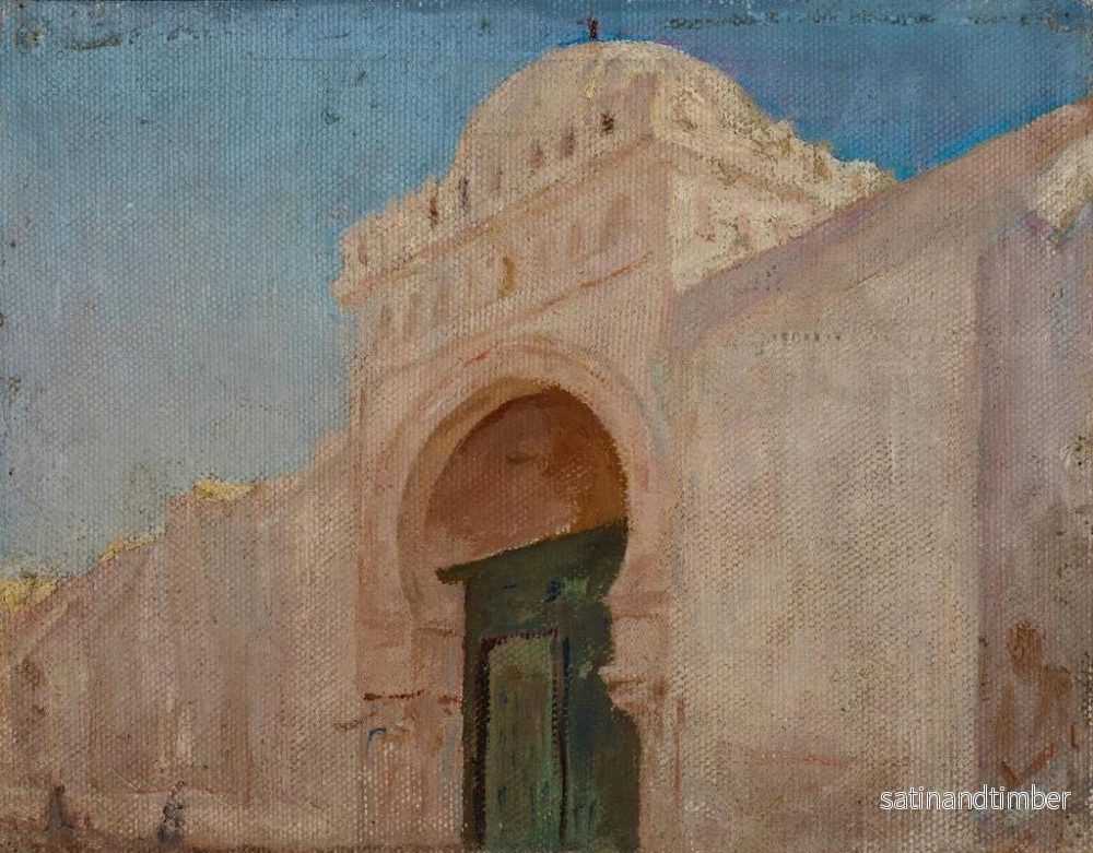 Reproduktion av målningen av Entré de la mosquée du Barbier à Kairouan - Jan Cybis - Bild 2