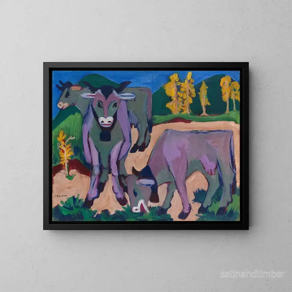 Reproduktion av målningen Khe i höst - Ernst Ludwig Kirchner
