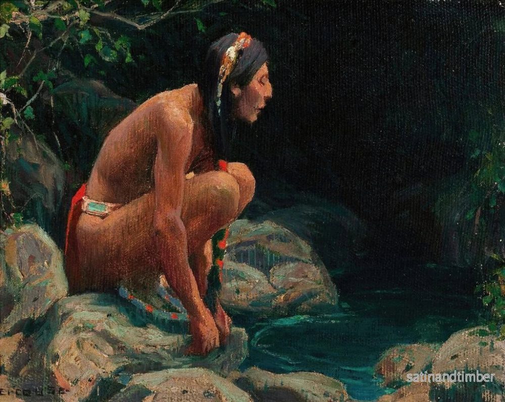Reproduktion av målningen L'Esprit de la piscine - Eanger Irving Couse - Bild 2