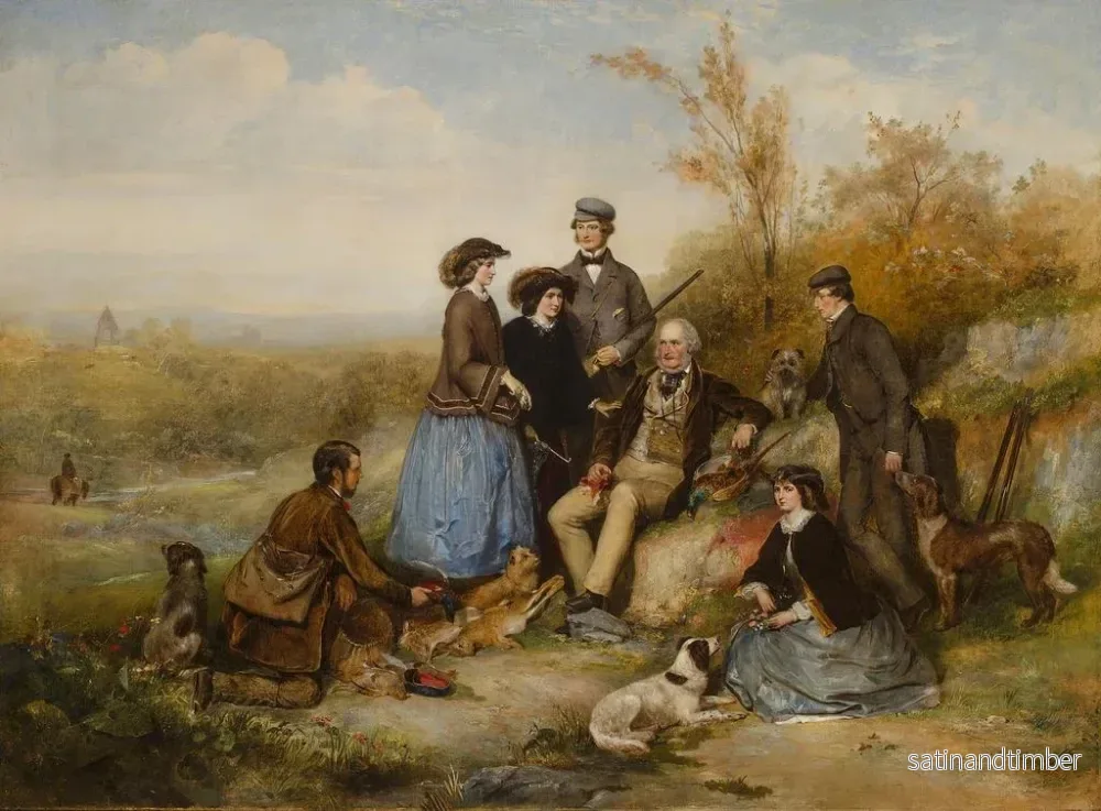 Reproduktion av målningen La Partie de chasse - William Powell Frith - Bild 2