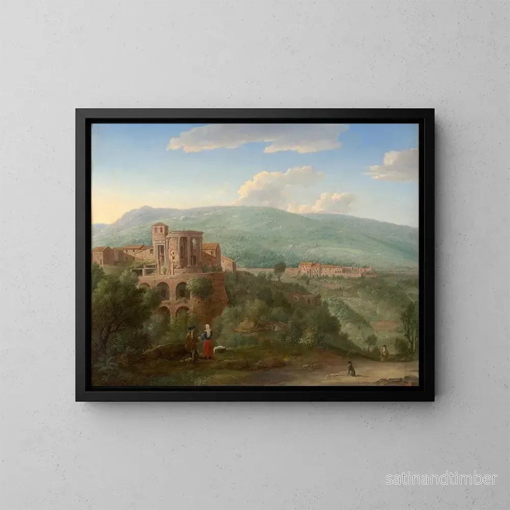 Reproduktion av målningen av Rencontre d’un gentilhomme et d’une lingère à Tivoli – Hendrik Frans van Lint Reproduktion av målningen av Rencontre d’un gentilhomme et d’une lingère à Tivoli – Hendrik Frans van Lint