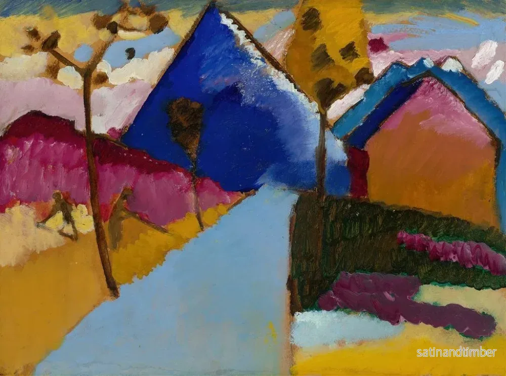Reproduktion av målningen Rue droite de Kochel - Wassily Kandinsky - Bild 2