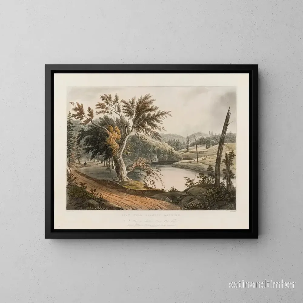 Reproduktion av målningen Vue près de Jessups Landing - William Guy Wall