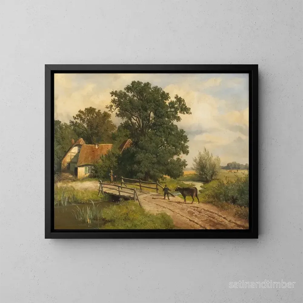 Reproduktion av målningen Retour du marché aux bestiaux – Carl Seibels Reproduktion av målningen Retour du marché aux bestiaux – Carl Seibels