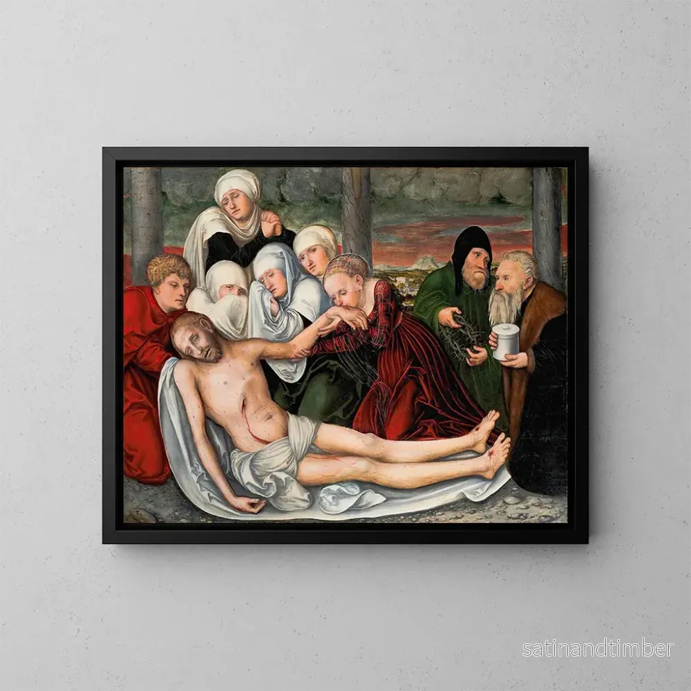 Reproduktion av målningen La Lamentation - Lucas Cranach den Äldre