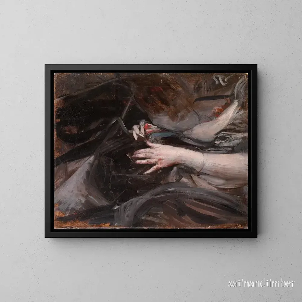 Reproduktion av målningen Kvinnor som syr - Giovanni Boldini