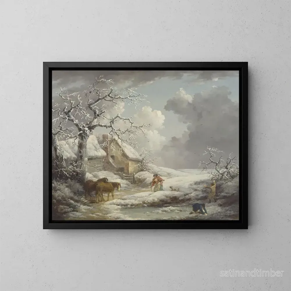 Reproduktion av målningen Landskapsbild vinter - George Morland