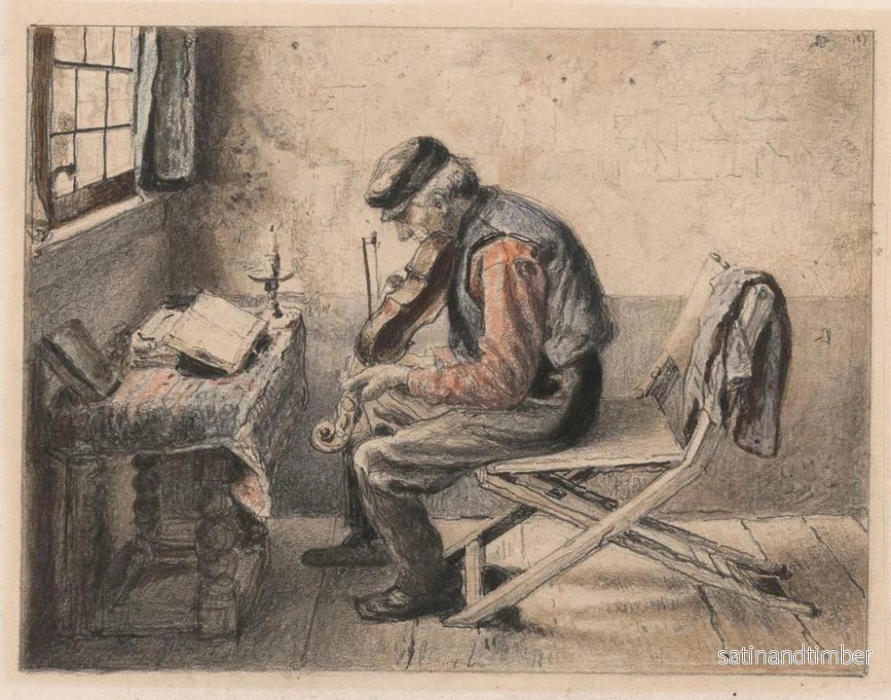 Reproduktion av målningen Le joueur de violon - Henri de Braekeleer - Bild 2
