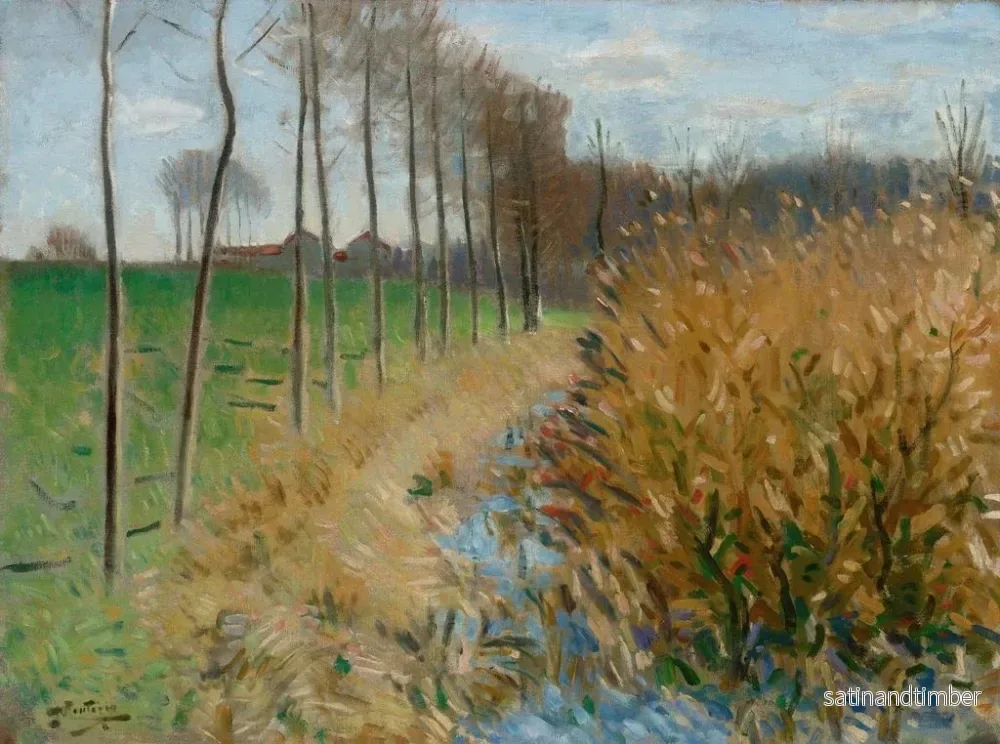 Reproduktion av målningen Abreuvoir à Mizy-sur-Yonne - Pierre-Eugène Montzin - Bild 2