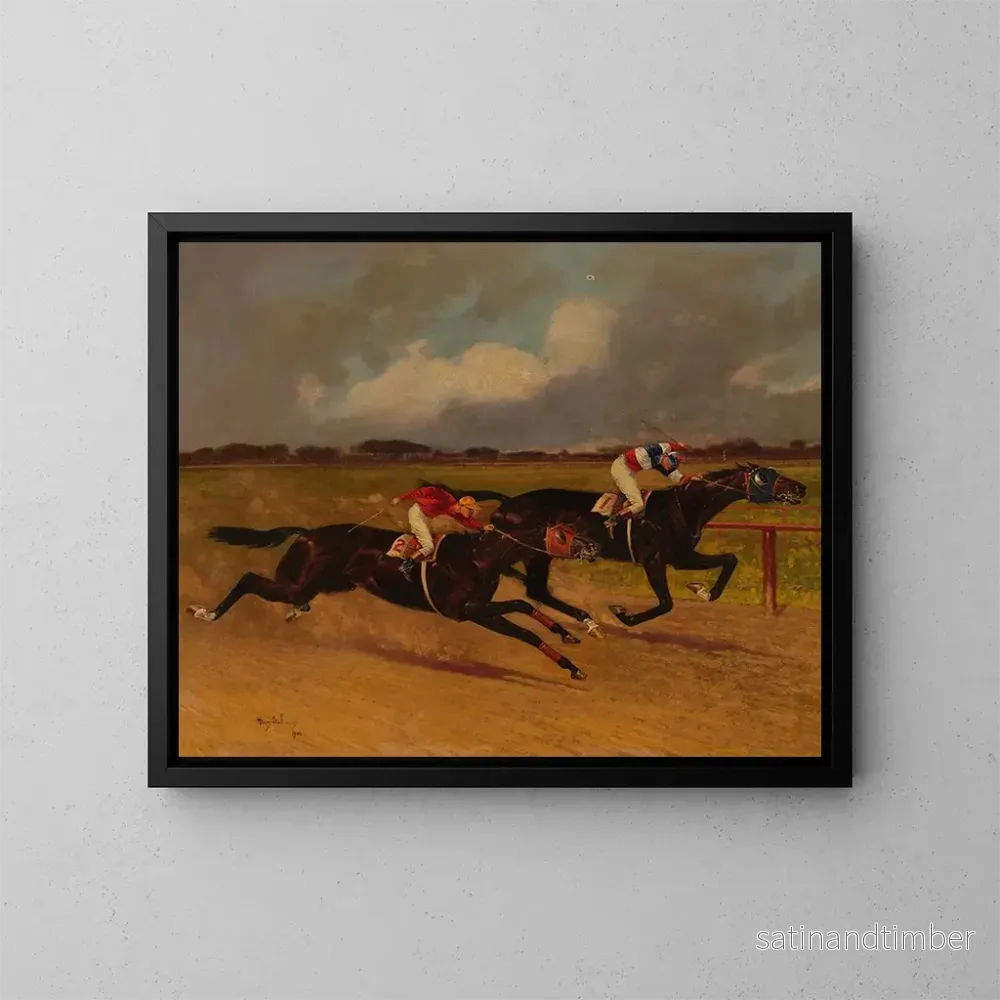 Reproduktion av målningen Le comptable de James B. Brady remportant les Realization Stakes - Henry Stull