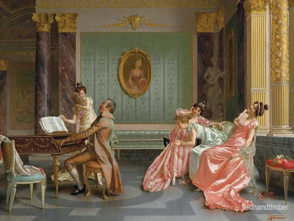 Reproduktion av målningen Le Récital - Vittorio Reggianini - Bild 2