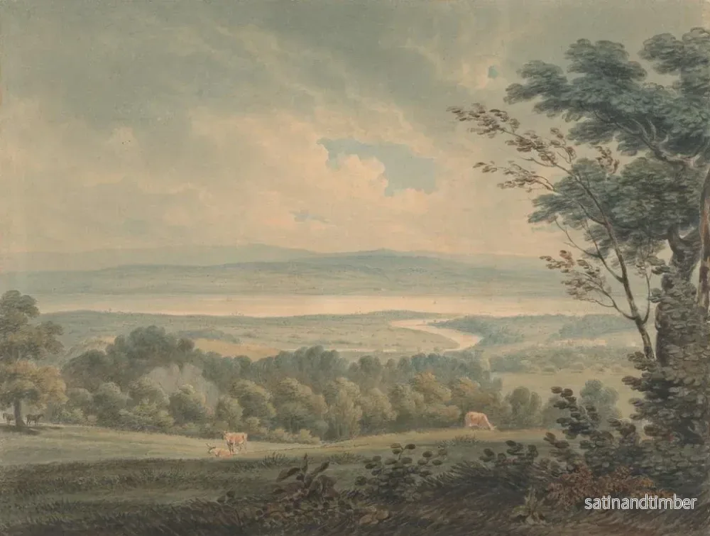 Reproduktion av målningen La rencontre des rivières Severn et Wye près de Chepstow - Edward Dayes - Bild 2
