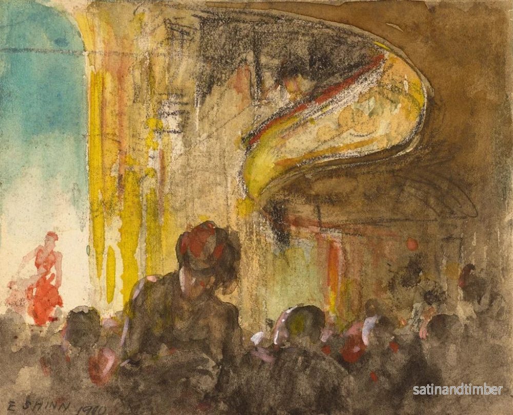 Reproduktion av målningen av Paris musikrum - Everett Shinn - Bild 2