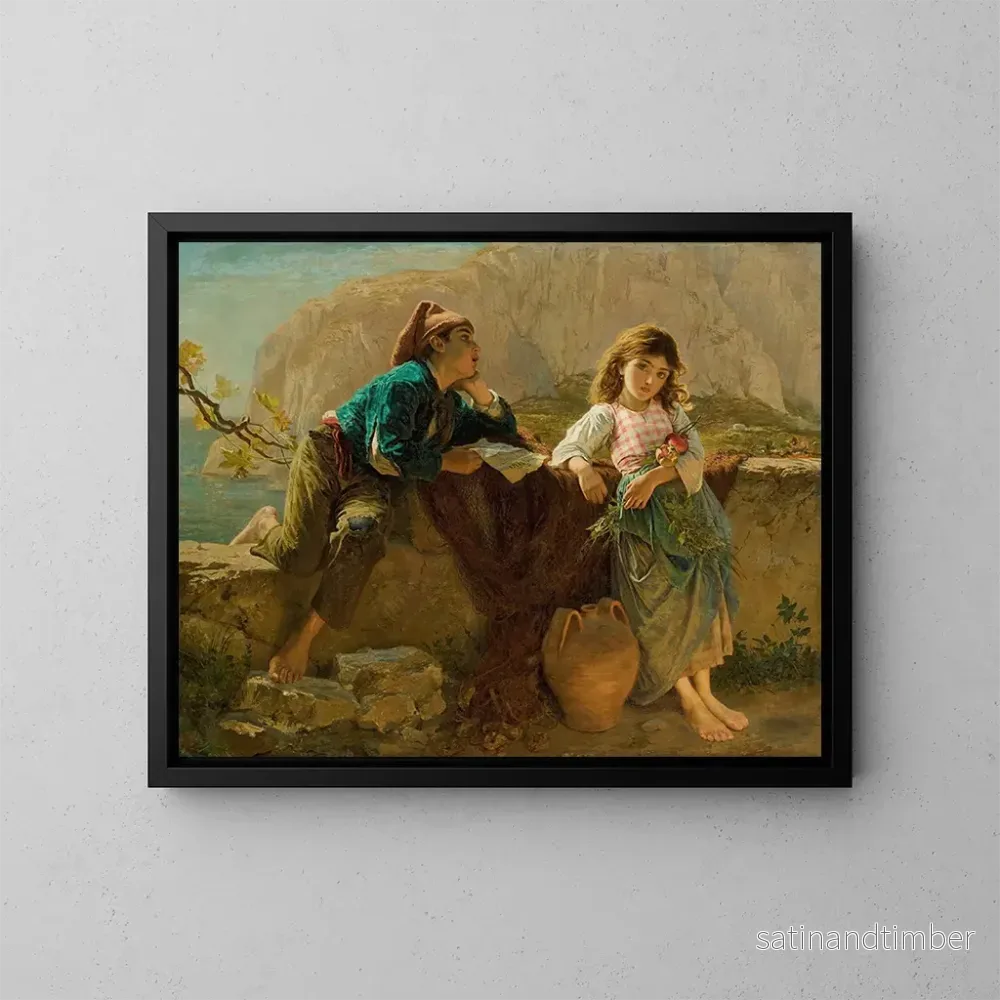 Reproduktion av målningen av Fiskarbarn i Capri – Sophie Anderson Reproduktion av målningen av Fiskarbarn i Capri – Sophie Anderson