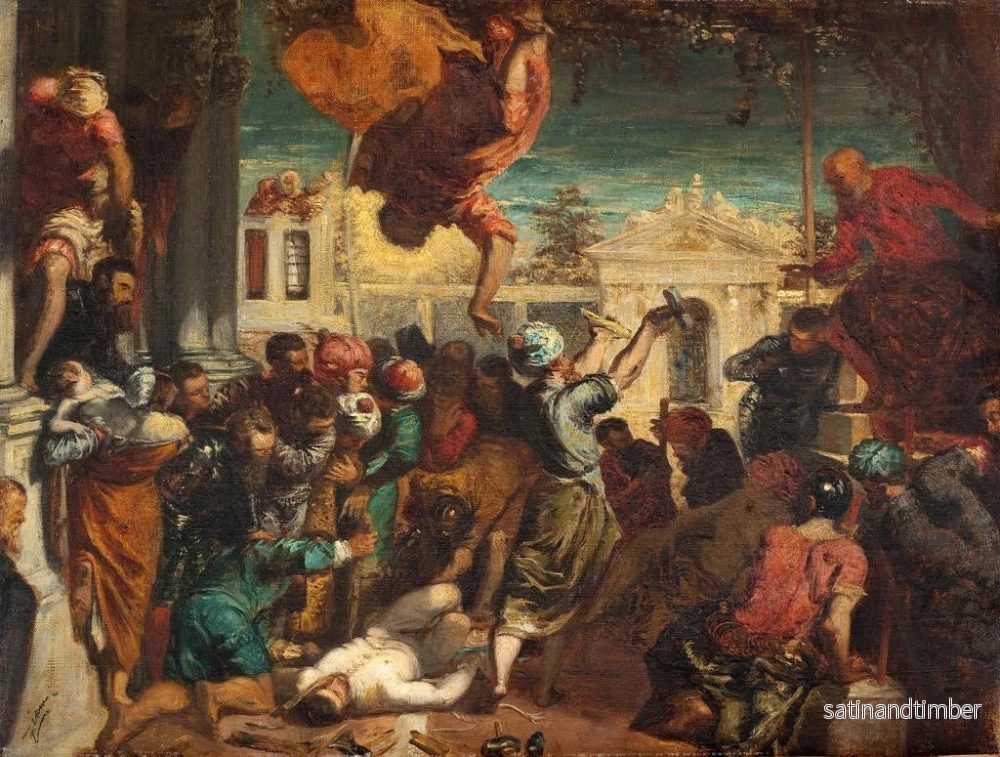Reproduktion av målningen Le miracle de l'esclave, kopia efter Tintoret, eller Le martyre de Saint Marc - Félix Ziem - Bild 2