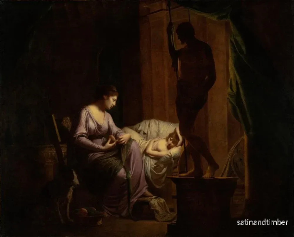 Reproduktion av målningen Pénélope spinnande sin väv - Joseph Wright de Derby - Bild 2