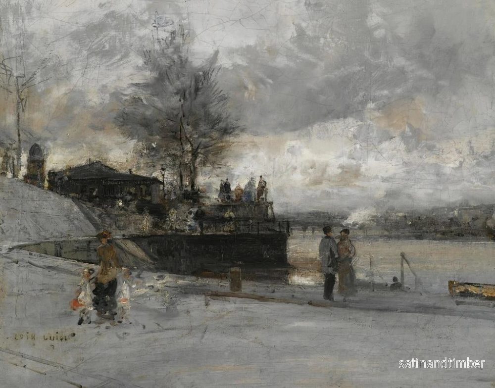 Reproduktion av målningen Quai vid Seine, Paris - Luigi Loir - Bild 2