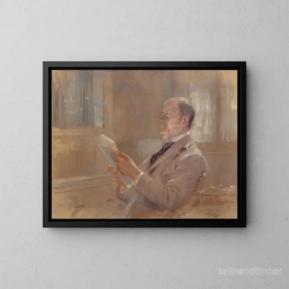 Reproduktion av målningen Portrait de Dr John Madison Taylor - John McLure Hamilton