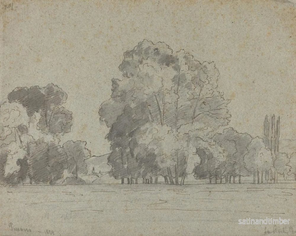 Reproduktion av målningen Bosquet d'arbres - Camille Pissarro - Bild 2