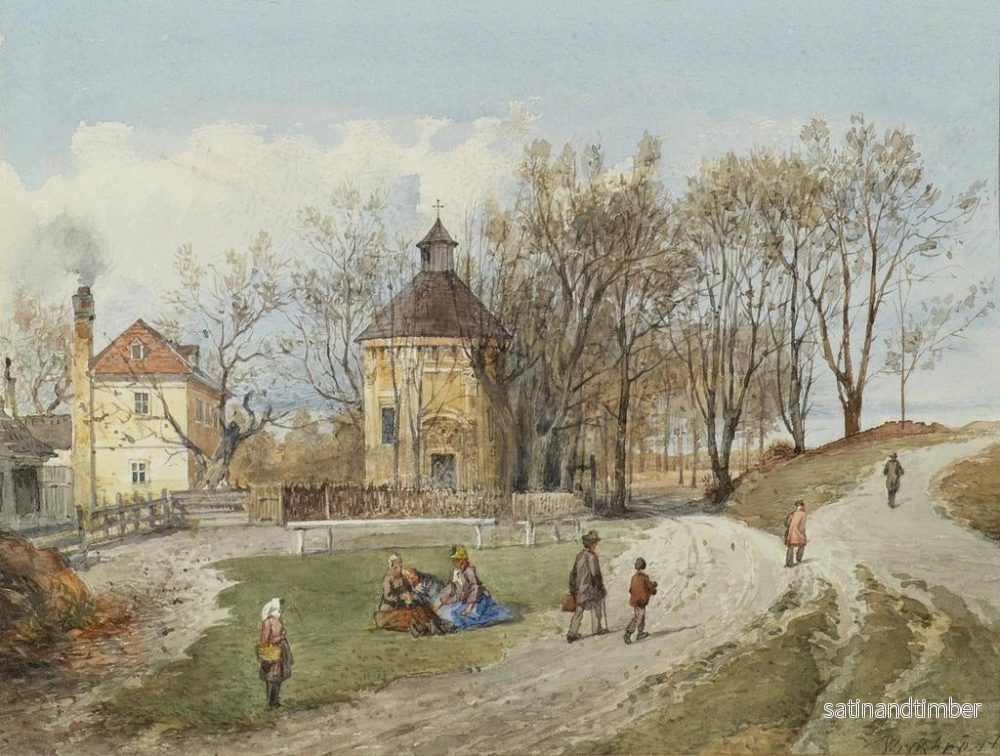 Reproduktion av målningen La chapelle Brigitta à Vienne Brigittenau - Ferdinand Weckbrodt - Bild 2