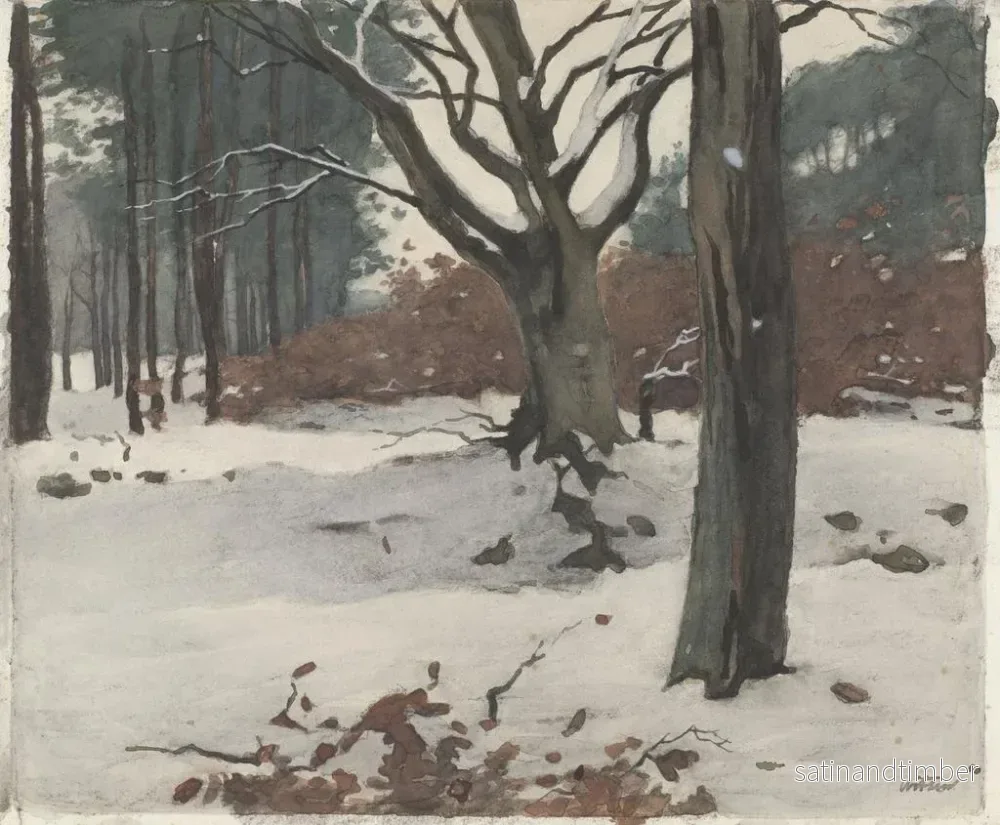 Reproduktion av målningen Träd i snön - Willem Witsen - Bild 2