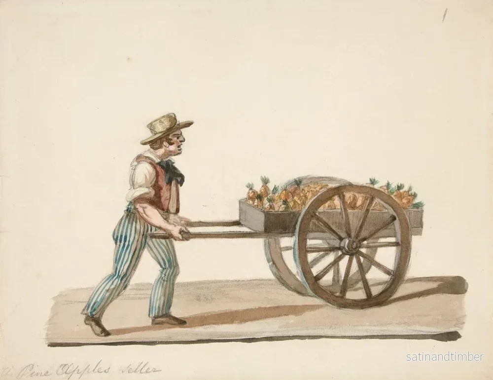 Reproduktion av målningen Le vendeur d'ananas - Nicolino Calyo - Bild 2