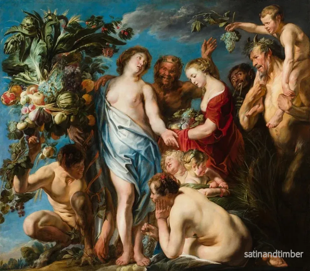 Reproduktion av målningen En allegori om fruktbarhet - Jacob Jordaens - Bild 2