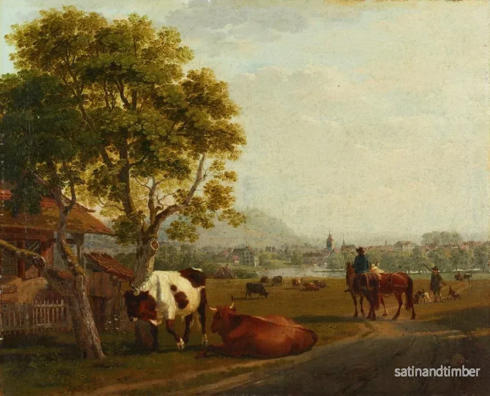 Reproduktion av målningen Landskap nära Zürich - Johann Jakob Biedermann - Bild 2
