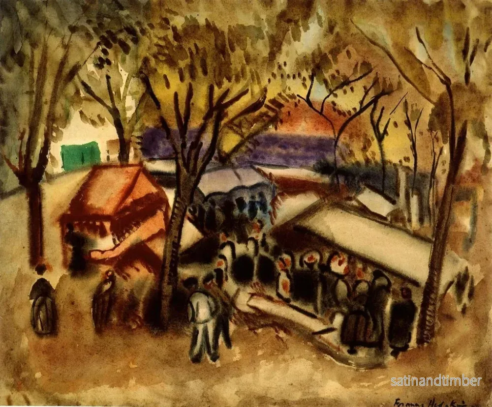 Reproduktion av målningen La foire au bord de la mer - Frances Hodgkins - Bild 2
